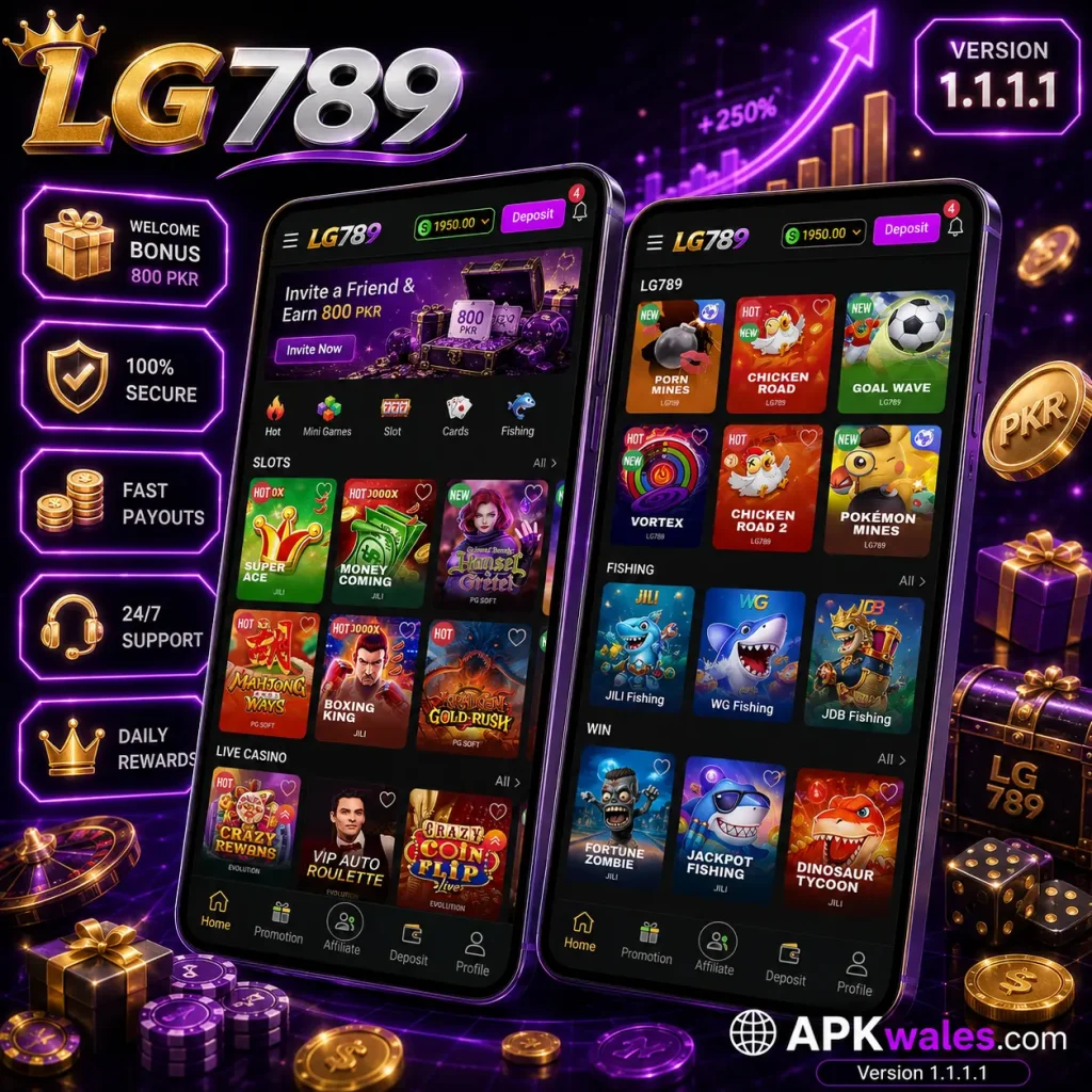 LG789 game APK dashboard image for Andriod users
