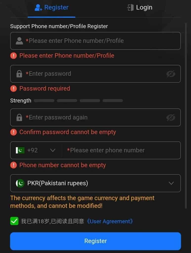 u638 game account registration process for Android users