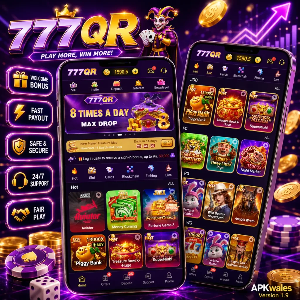 777QR game app banner image for Android users