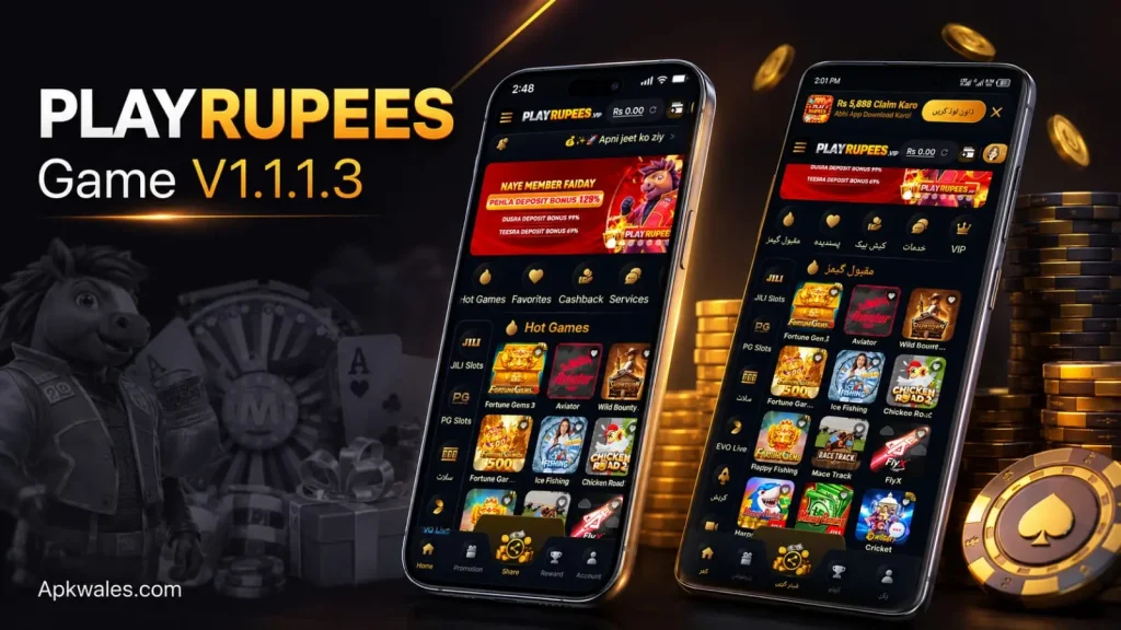 PLAYRUPEES Game Home page view v1.1.1.3 Banner