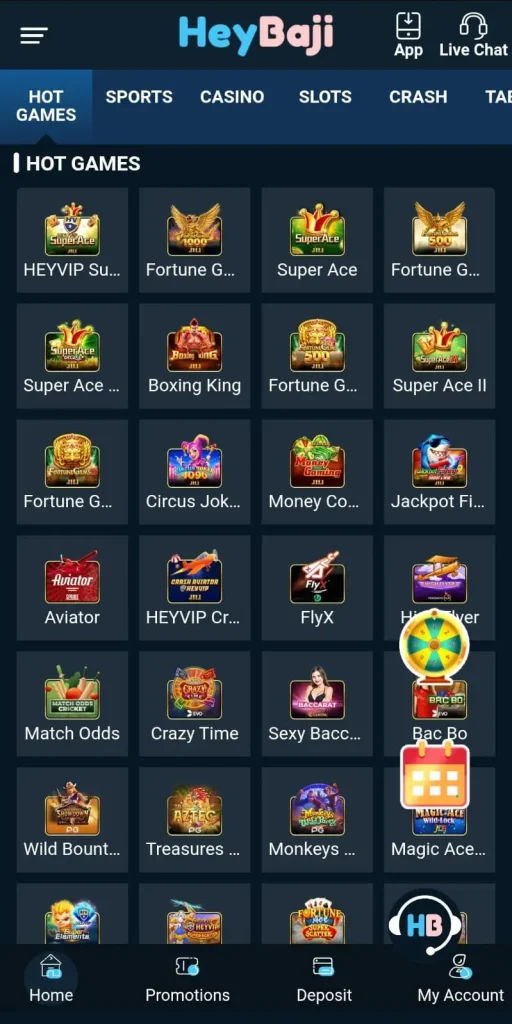HeyBaji game all Games inside app