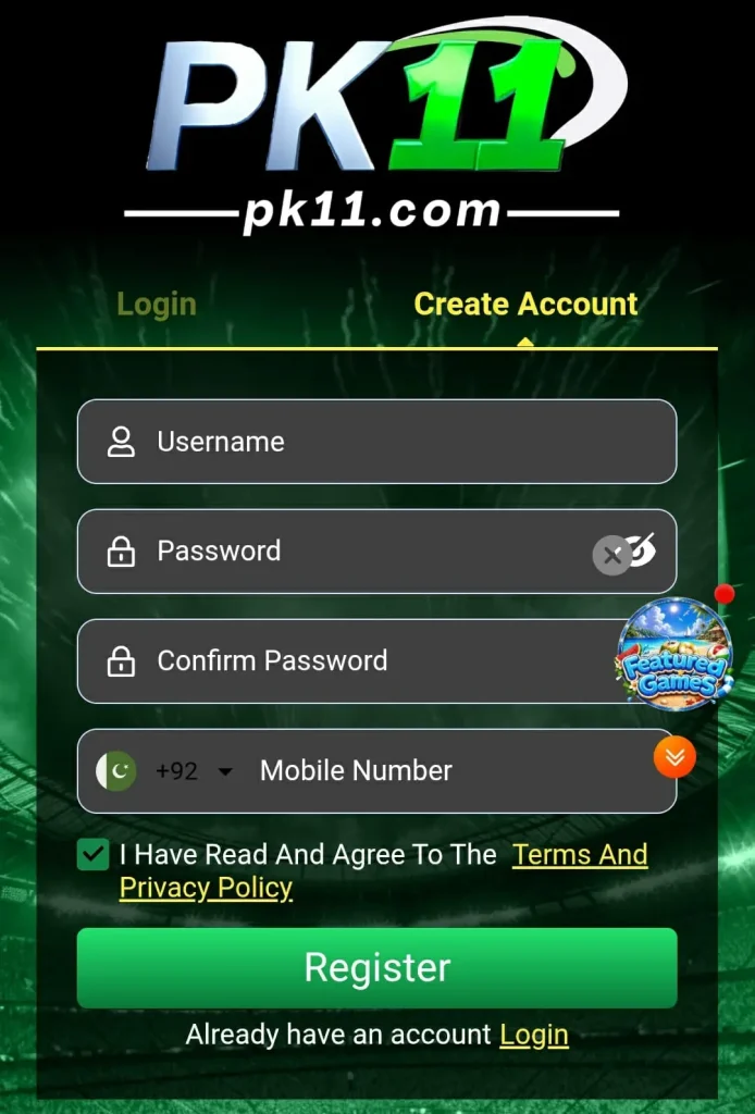 PK11 game APK registration steps