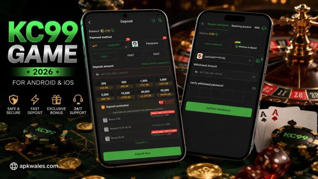 Kc99 Game Minimum Deposit and Minimum Withdrawal Image