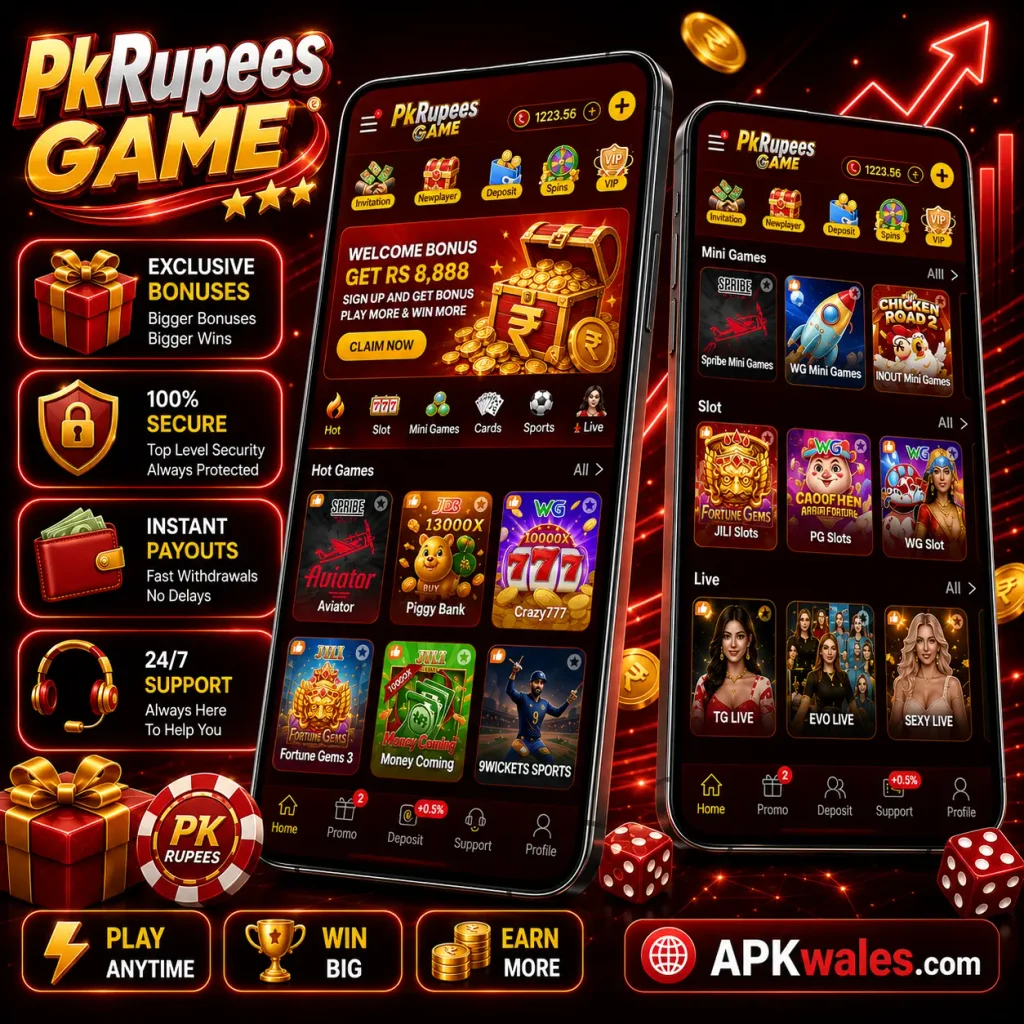 PkRupees game dashboard image