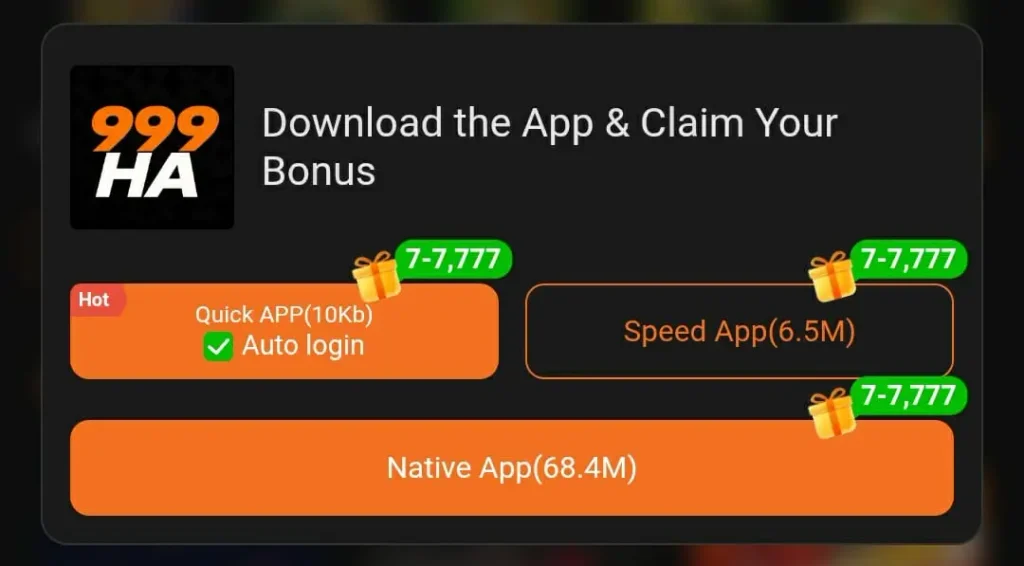 999HA hame download app