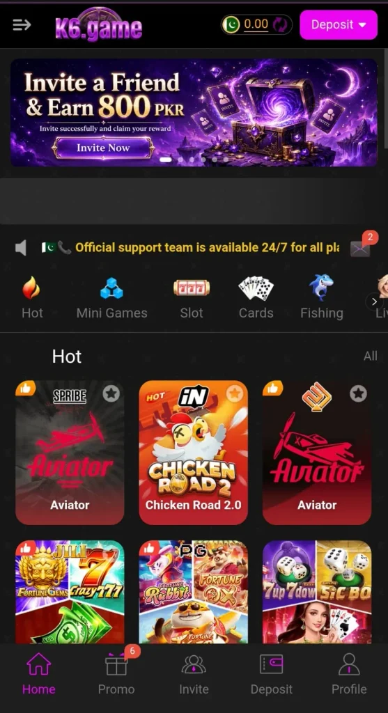K6 game APK Banner image for android users