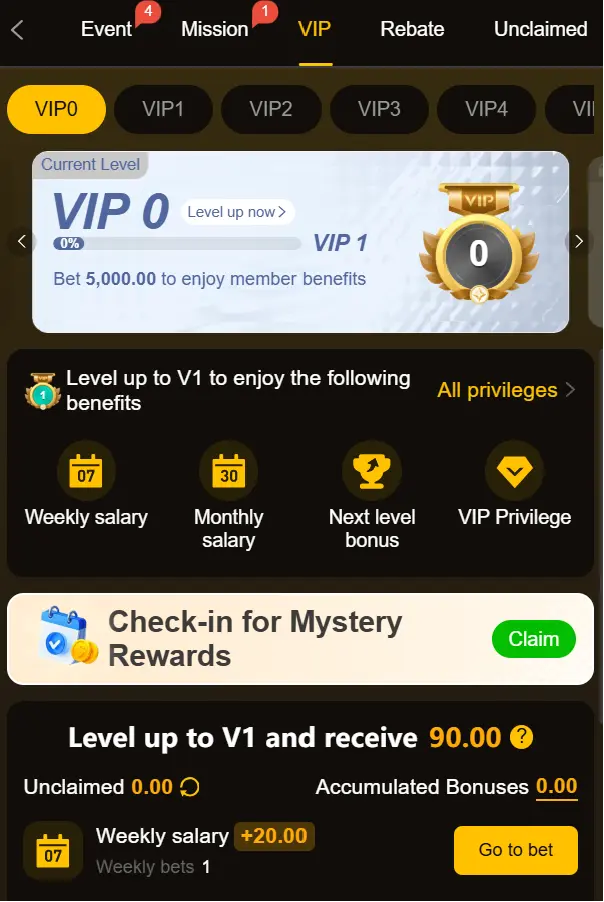 8555Bet game vip system fro android users