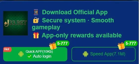 J33 Game version and size information