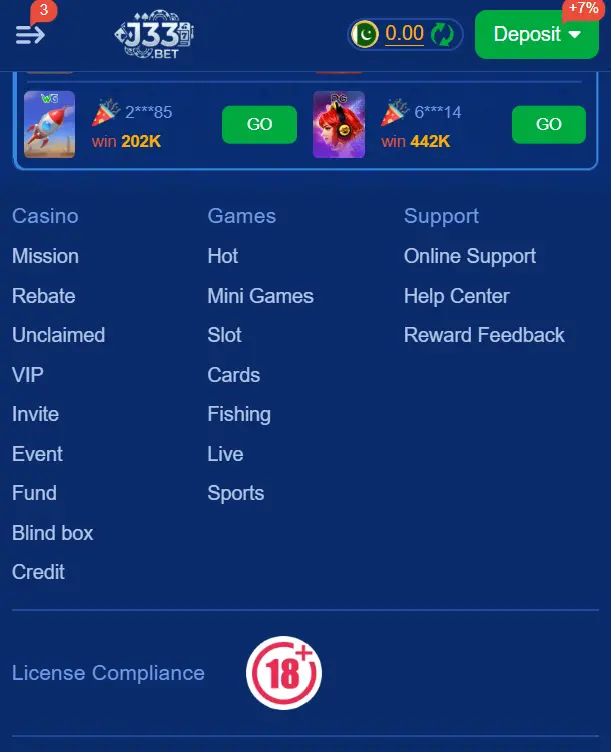 j33 apk available game catagories