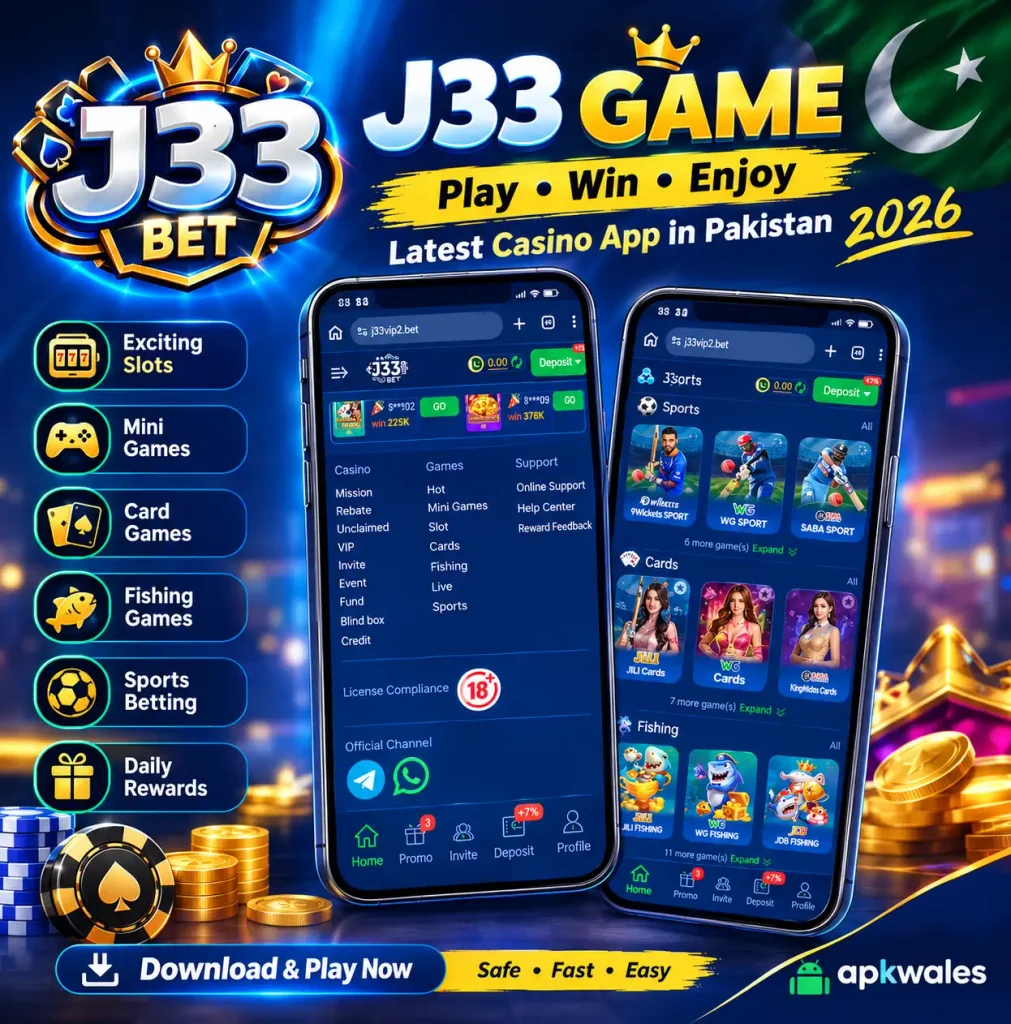 J33 Game APK Download 2026 latest version for Android in Pakistan.